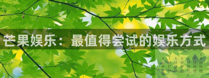 天顺娱乐3：芒果娱乐：最值得尝试的娱乐方式