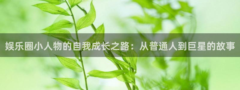 天顺娱乐4官网：娱乐圈小人物的自我成长之路：从普通人到巨星的故事